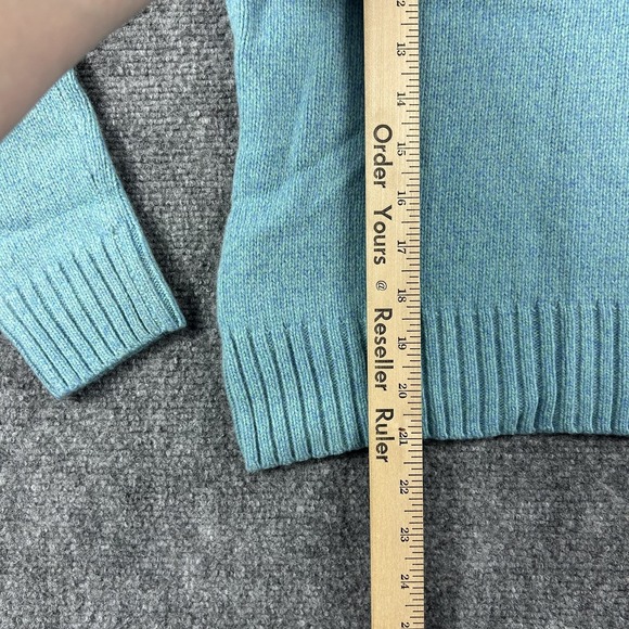 Daniel Bishop 100% Cashmere Sweater Womens Large Blue Turtleneck Knit Pullover - Picture 6 of 6